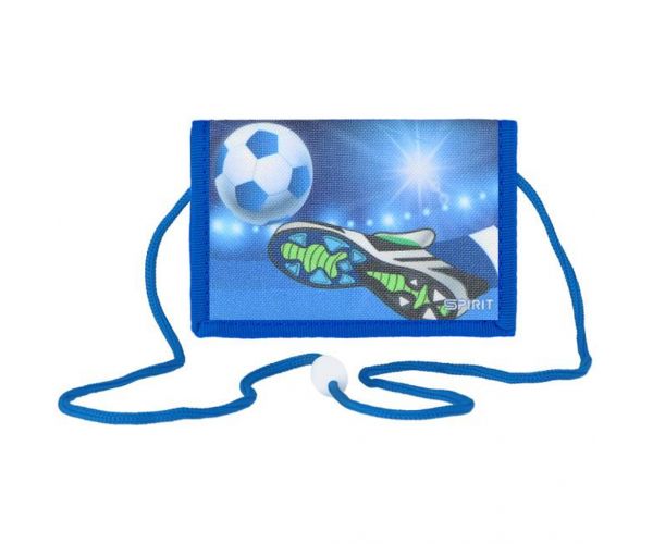 Spirit: Portofel cu închidere velcro pentru meciul de fotbal, 12,5x8,5 cm.
