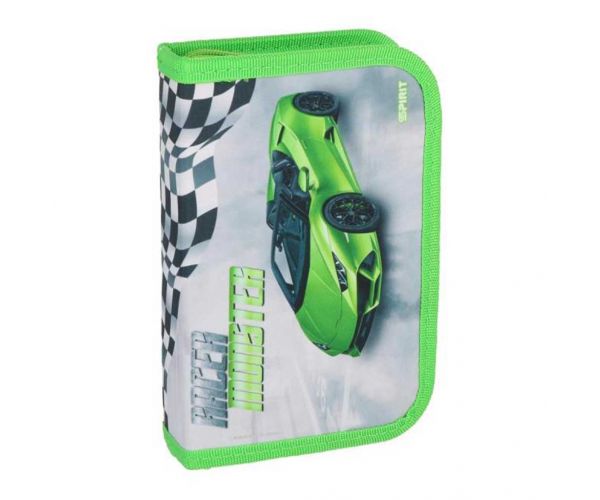 Spirit: Racer Monster penar pliabil, umplut, cu imprimeu de mașini, 28 de piese