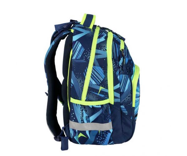 Spirit: Rucsac/ghiozdan școlar rotunjit cu imprimeu 3D fotbal, 34x26x44 cm