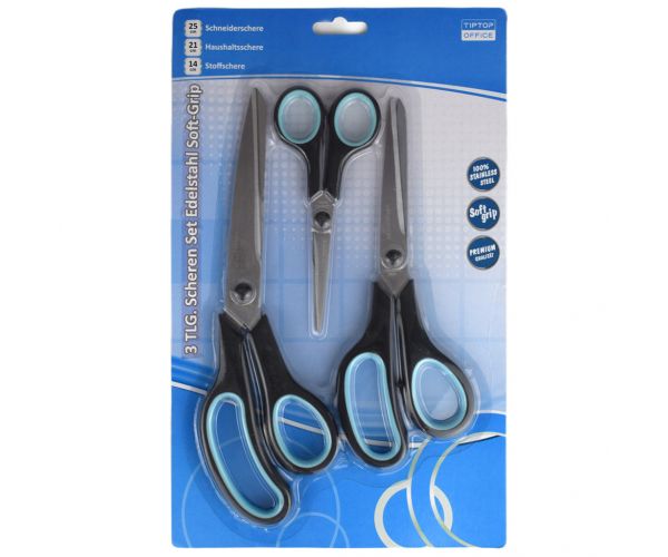Spirit: Set de 3 foarfece cu prindere moale