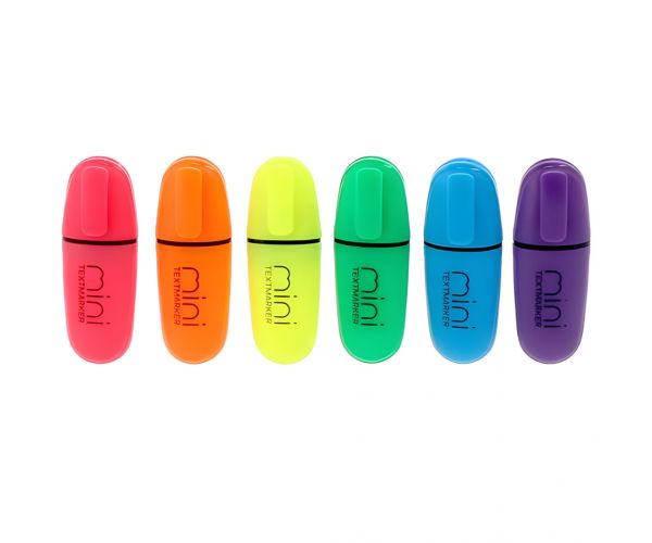 Spirit: Set de mini markere de evidențiere Neon, 6 bucăți