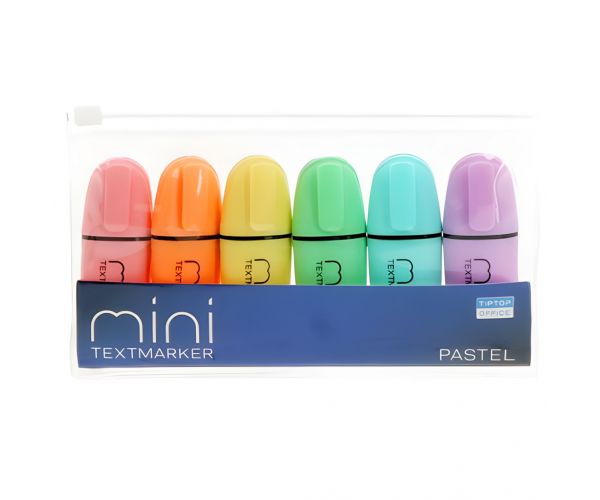 Spirit: Set de mini markere pastel pentru evidențiere, 6 bucăți