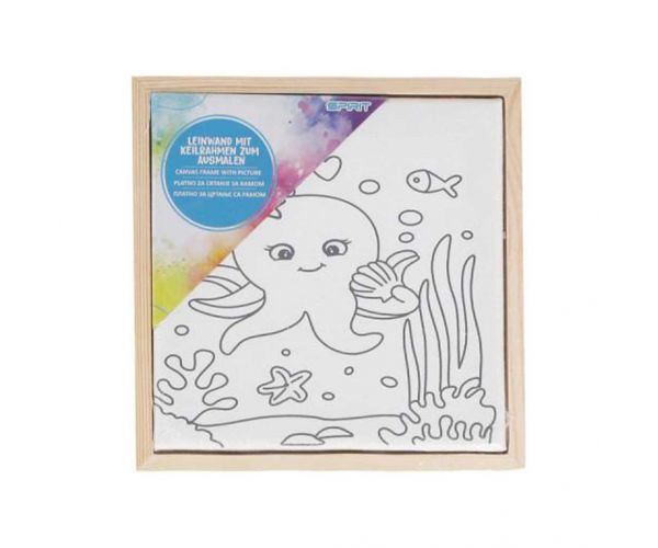 Spirit: pânză de pictură întinsă cu model de caracatiță 15x15 cm