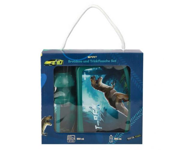 Spirit: set cutie pentru gustare și bidon cu model T-Rex