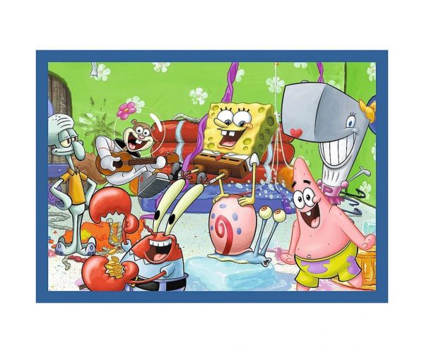 SpongeBob 4 în 1 puzzle de 35-48-54-70 piese - Trefl
