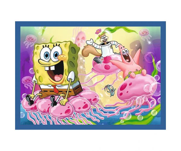 SpongeBob 4 în 1 puzzle de 35-48-54-70 piese - Trefl