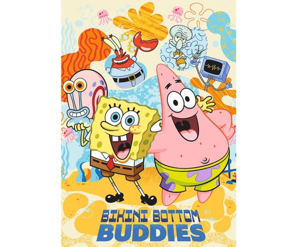 SpongeBob Pantaloni Pătrați Cei mai buni prieteni din Bikini Bottom puzzle Premium plus quality cu 1000 de piese - Trefl