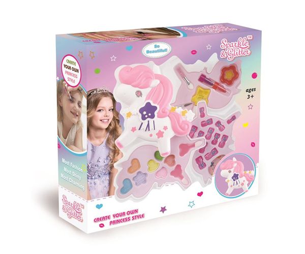 Sparkle & Glitter formă de ponei paletă de machiaj cu accesorii