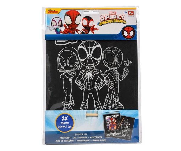 Spider-Man 2 bucăți Scratch Art set - Canenco