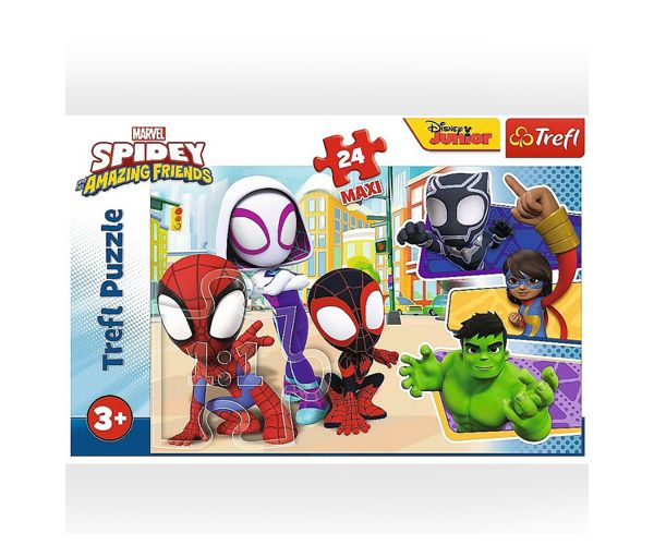 Spider-Man și prietenii 24 bucăți Maxi puzzle - Trefl