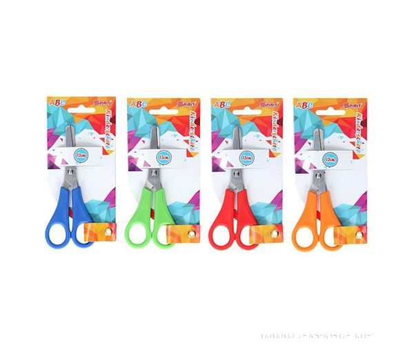 Spirit: ABC kerekített hegyű Olló 13cm-es rozsdamentes acél pengével többféle színben 1db