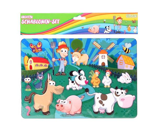 Spirit: Animale de la fermă șablon desen creativ din plastic