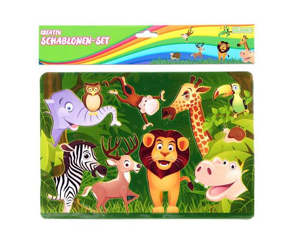 Spirit: Animale de safari șablon desen creativ din plastic