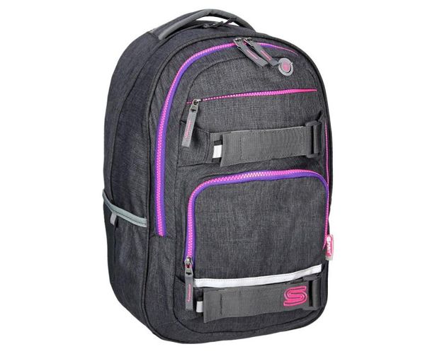 Spirit: Campus gri și pink rucsac, ghiozdan rotund