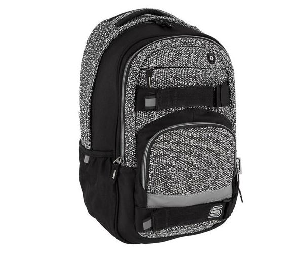 Spirit: Campus negru-alb rucsac, ghiozdan formă rotundă 46x32x19cm