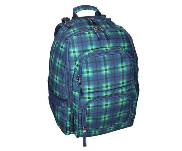 Spirit: E-Bag kék lekerekített iskolatáska, hátizsák 46x34x22cm