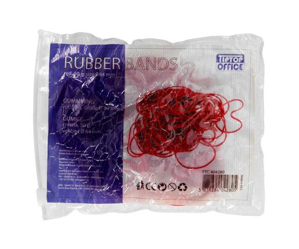 Spirit: elastice din cauciuc culoarea roșie 64mm 50g