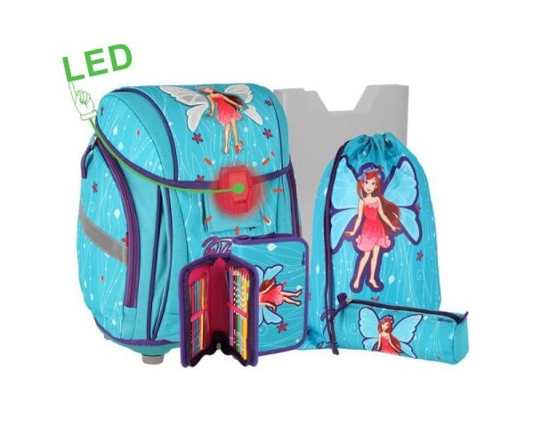 Spirit: Fairy 5db-os 3D ergonomikus LED-es iskolatáska szett