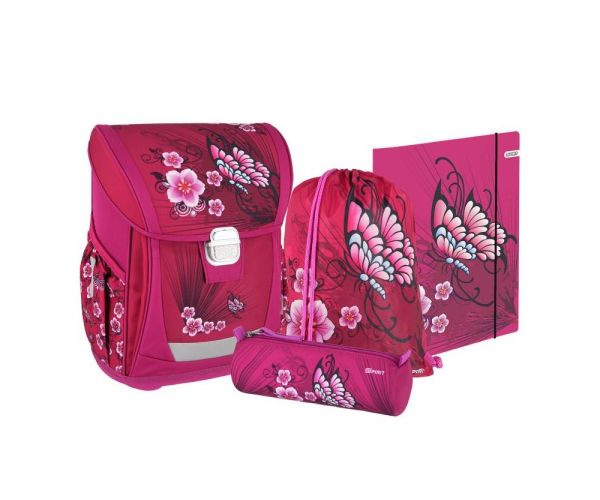 Spirit: Fluture cu flori 4 bucăți Cool ergonomic set rucsac pentru școală