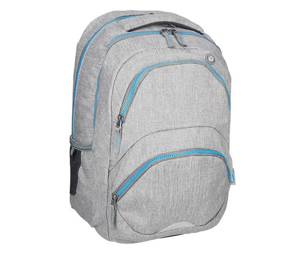 Spirit: Freedom ghiozdan rotunjit gri deschis si albastru, rucsac 46x33x22cm