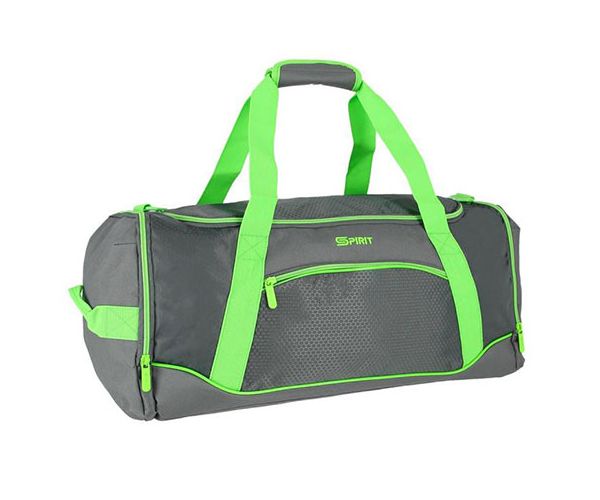 Spirit: Gym geantă de sport neon verde-gri 20x51x23cm