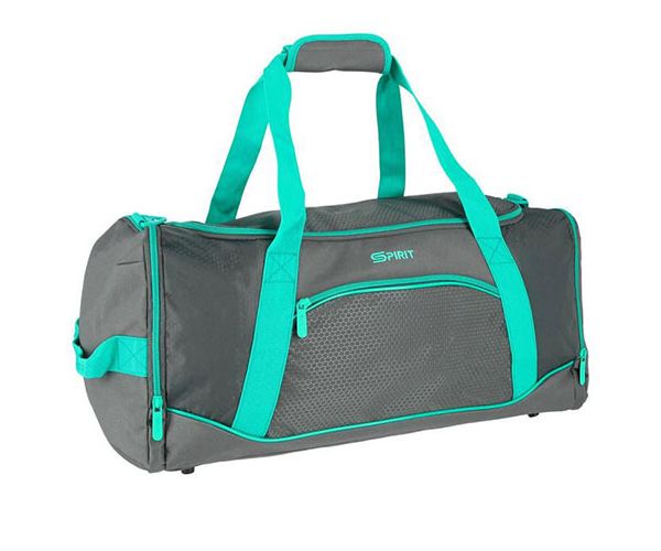 Spirit: Gym geantă de sport turquoise-gri 20x51x23cm