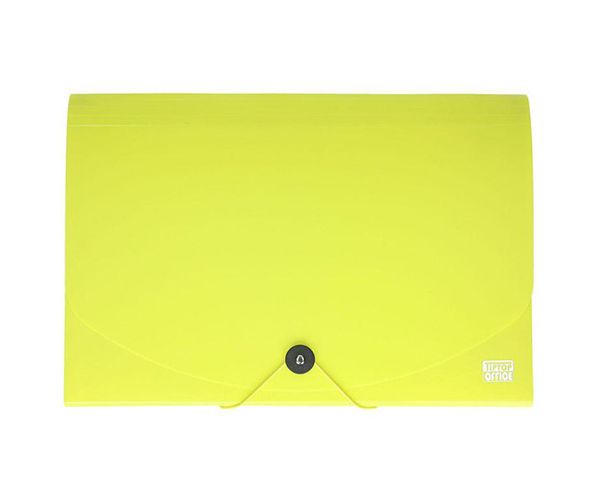 Spirit: Irattartó mappa A4 12 rekeszes neon sárga