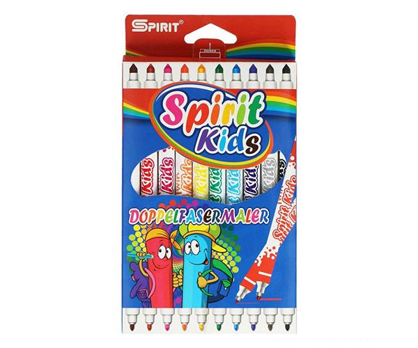Spirit: Vékony-vastag színes kétvégű filctoll 10db-os szett