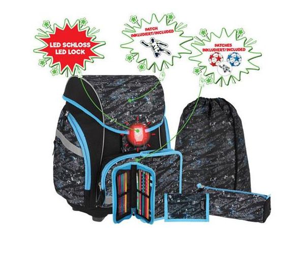 Spirit: Model 3D Football set ghiozdan ergonomic din 5 piese cu iluminare LED 34x22x41cm
