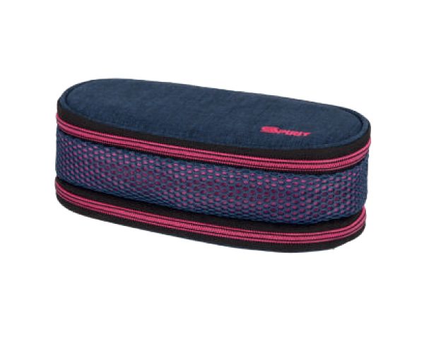 Spirit: My Bag albastru și roz penar oval două compartimente
