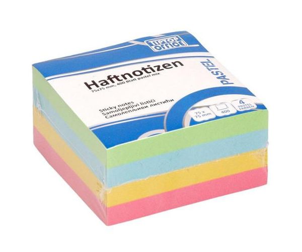 Spirit: Pastel Mix sticky notes Post-it 400file, 75x75mm