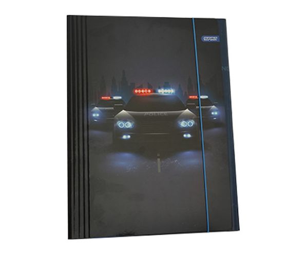 Spirit: Police Lights mapă cu elastic mărimea A4
