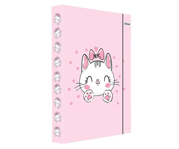 Spirit: roz cat design mapă pentru caiete cu elastic mărime A4