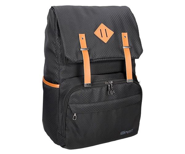 Spirit: Rucsac negru cu bretele culoarea pielii 47x33x17cm