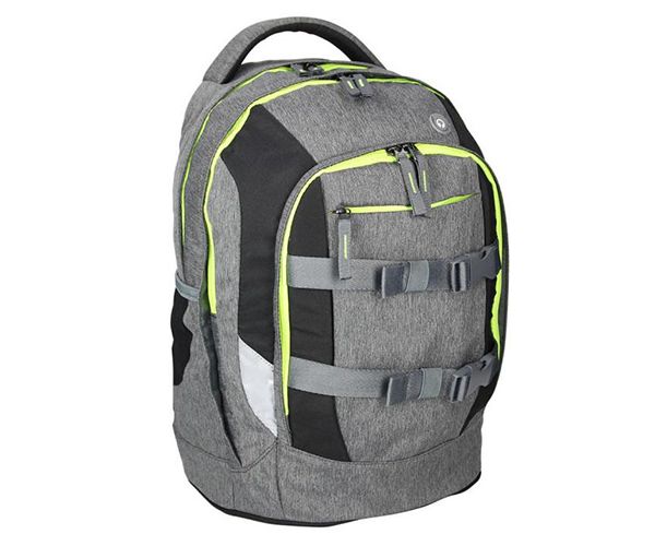 Spirit: Urban ghiozdan ergonomic gri-negru-galben, rucsac 46x33x22cm