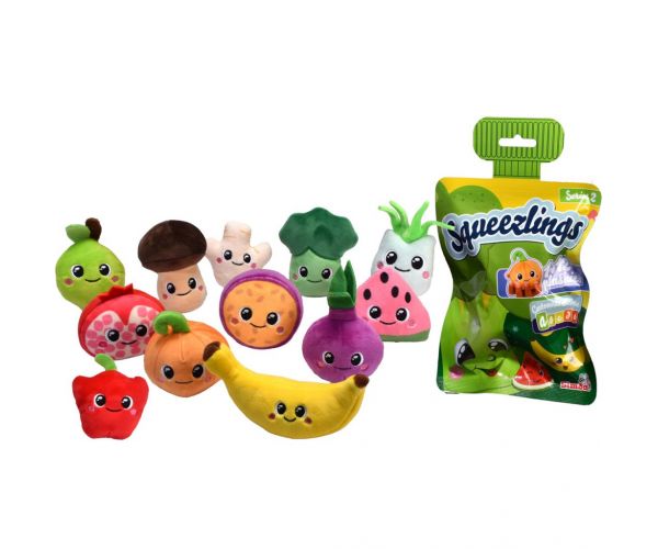 Squeezlings figurină de pluș moale, colecționabilă, legume și fructe, seria 2, 1 buc. - Simba Toys