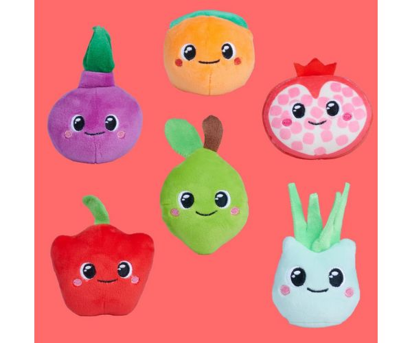 Squeezlings figurină de pluș moale, colecționabilă, legume și fructe, seria 2, 1 buc. - Simba Toys