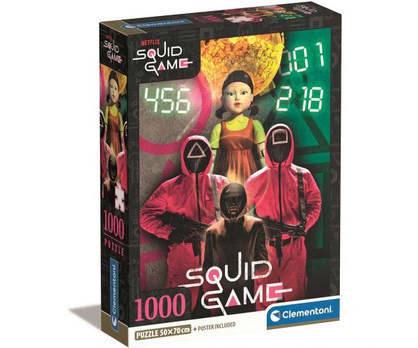 Squid Game: Câștigă-ți viața puzzle de 1000 de piese 70x50cm - Clementoni