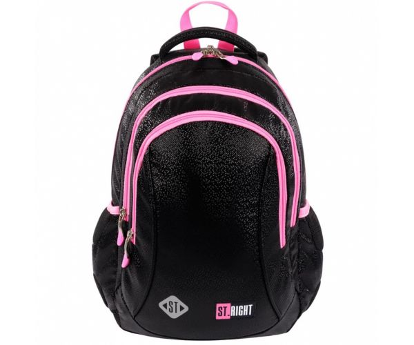 St.Right Black Glitter ghiozdan școlar, rucsac BP26 39x27x17cm