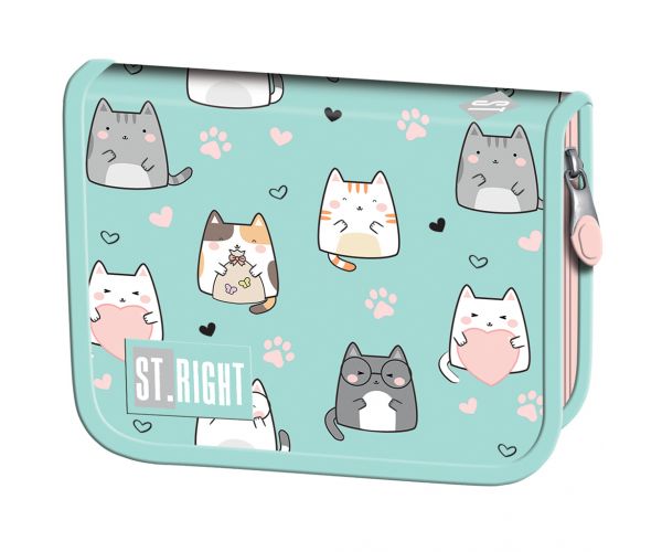 St.Right Charming Cats penar extensibil cu pisici PC03 20,5x14x3,5cm