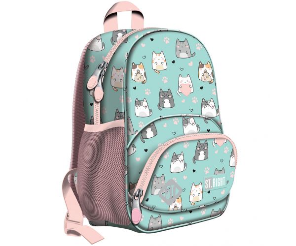 St.Right Charming Cats rucsac școlar cu pisici, BP70, 32x22x11,5cm