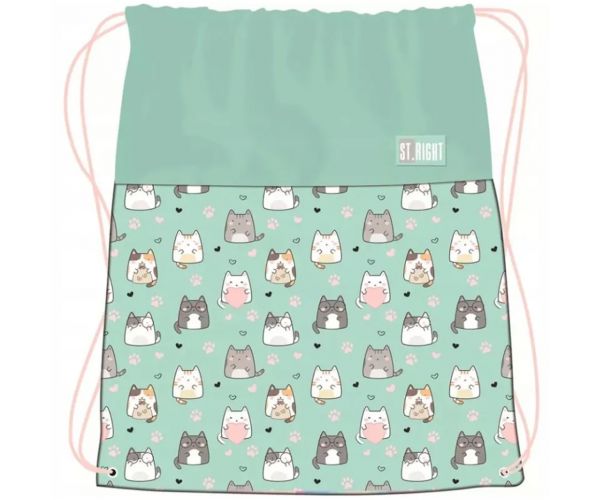 St.Right Charming Cats sac de gimnastică, sac sport 34x43cm