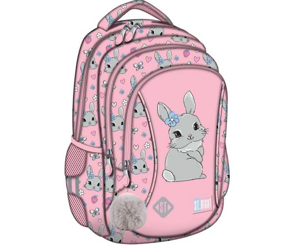 St.Right Cute Rabbit rucsac ergonomic școlar, ghiozdan BP26 39x27x17cm