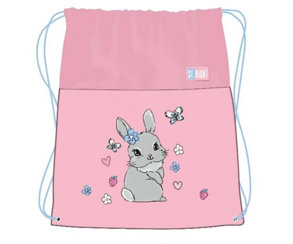 St.Right Cute Rabbit sac pentru gimnastică, sac sport 43x34cm