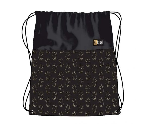 St.Right Golden Cats sac de sport, dimensiuni 43x34 cm
