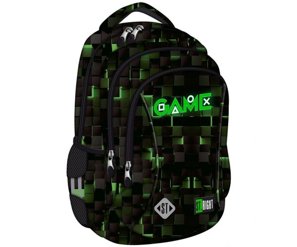 St.Right Green Game ghiozdan școlar, rucsac BP77 44x29x22cm