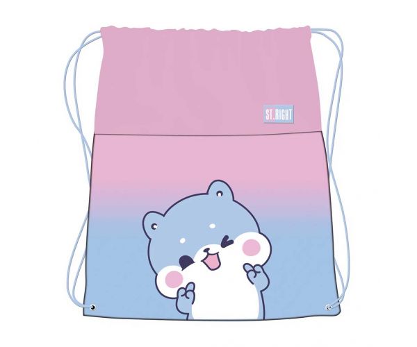 St.Right Hamster albastru, sac de sport 34x43 cm