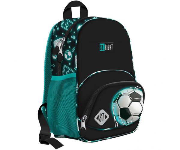 St.Right Neon fotbal ghiozdan școlar, rucsac BP70 32x22x11,5cm