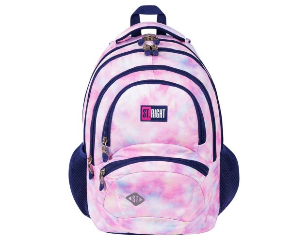 St.Right Pink sky ghiozdan cu trei compartimente, rucsac 42x30x19cm