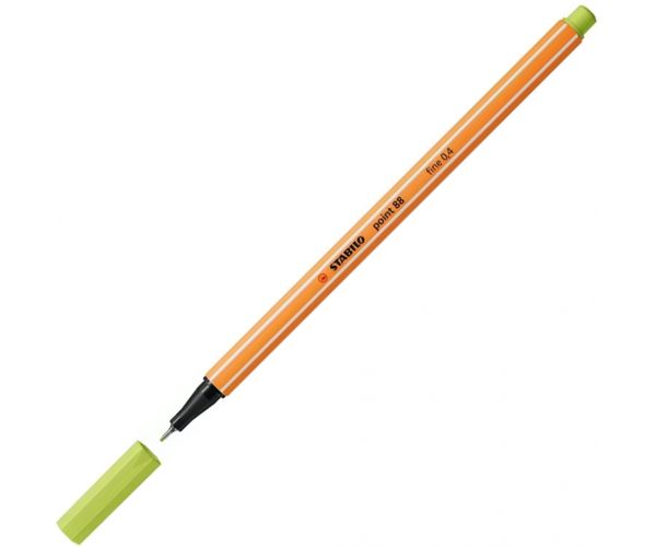 Stabilo: Point 88 marker cu vârf fin 0,4 mm, culoare verde lime